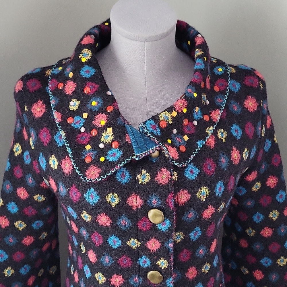 Louise Della Wool Coat Made In France Boho Statement Coat